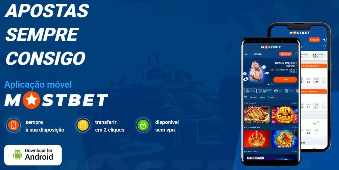 Aplicacao movel Mostbet casino
