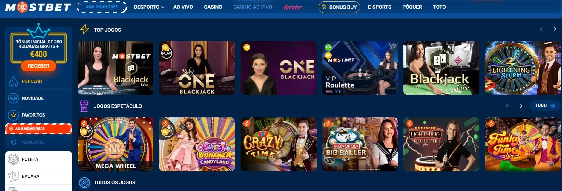 Casino ao vivo Mostbet portugal